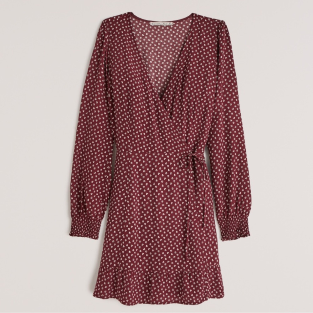 Abercrombie Smocked Cuff Wrap Dress